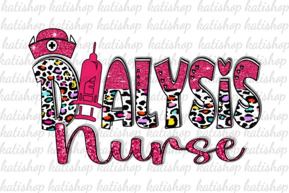 Dialysis Nurse Glitter PNG for Crafts & Graphics
