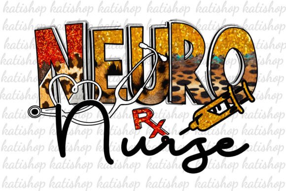 Neuro Nurse Glitter Western Graphics for Crafts
