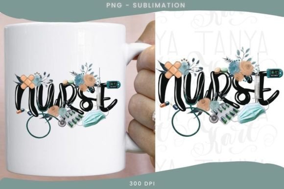 Nurse Floral Graphics for Crafts