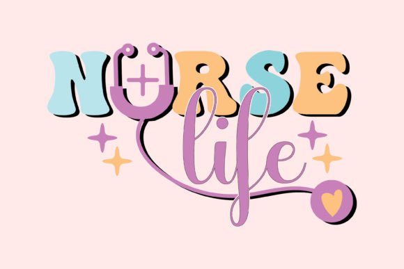 Retro Nurse Graphics for Crafts and Branding