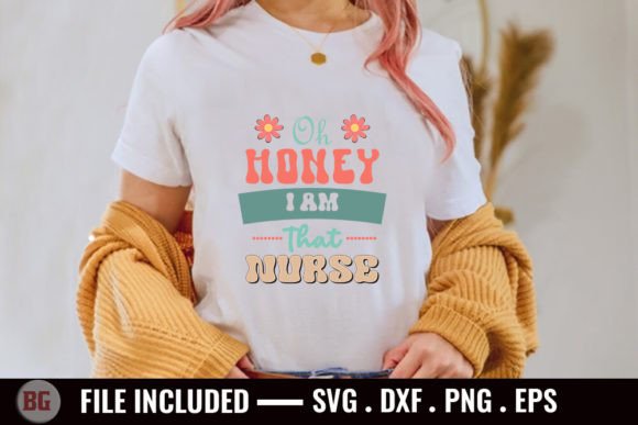 Retro Nurse Graphics for Crafts Branding