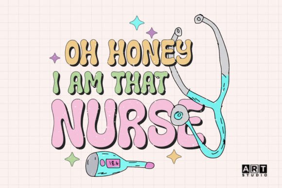 Retro Nurse PNG for Crafts & Graphics